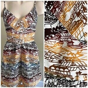 QUIKSILVER UO Beach Boho Fit and Flare Mini Dress M